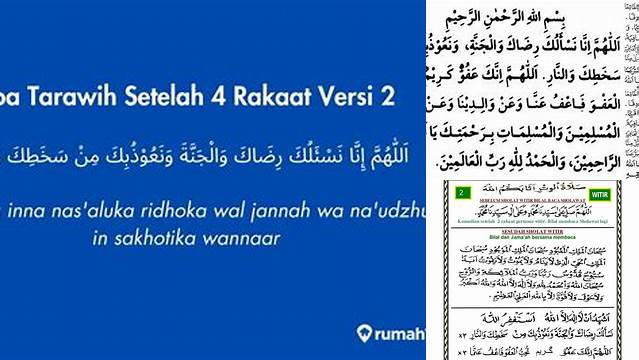 Panduan Doa Setelah 4 Rakaat Tarawih: Manfaat dan Tata Cara