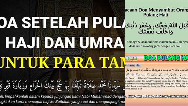 Doa Setelah Pulang Haji