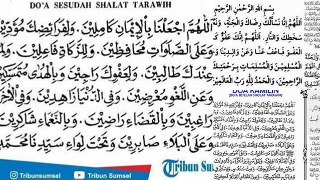 Cara Baca Doa Usai Sholat Tarawih 20 Rakaat, Lengkap dengan Keutamaannya