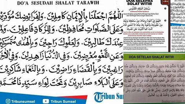 Panduan Lengkap Doa Setelah Tarawih Sebelum Witir: Manfaat dan Tata Caranya