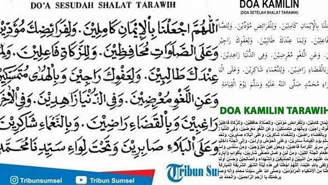 Doa Setelh Tarawih