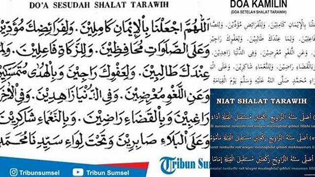 Doa Shalat Tarawih