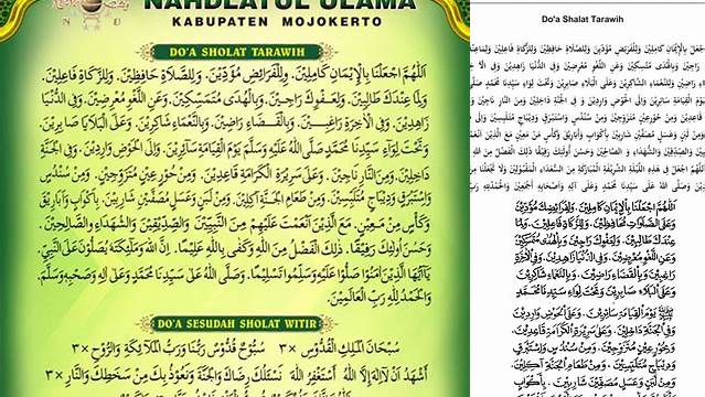 Rahasia Doa Tarawih Nu untuk Tarawih Penuh Makna