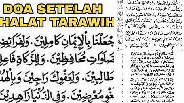 Doa Tarawih Panjang