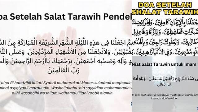 Doa Tarawih Pendek