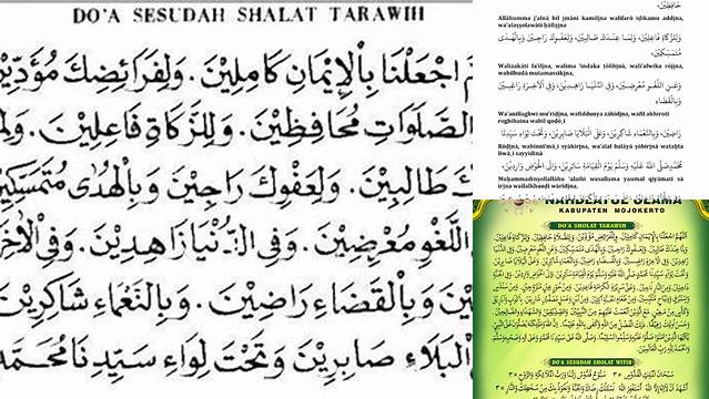 Dzikir Dan Doa Setelah Sholat Tarawih