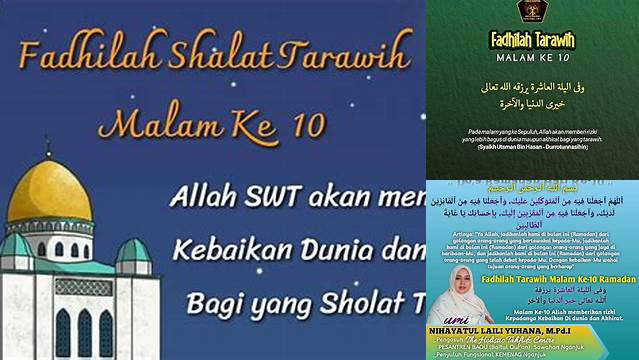 Fadhilah Shalat Tarawih Malam Ke-10: Panduan Lengkap