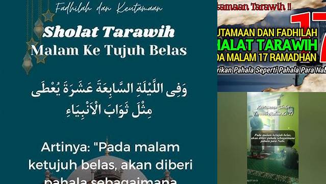 Panduan Lengkap Fadhilah Tarawih Malam ke-17