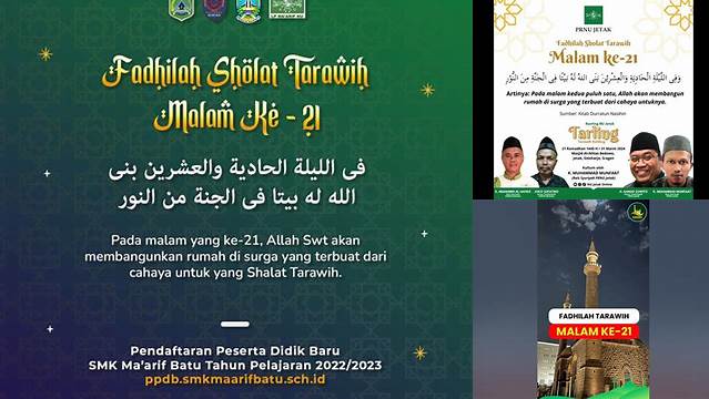 Panduan Fadhilah Tarawih Malam ke-21