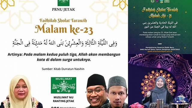 Cara Maksimalkan Fadhilah Tarawih Malam ke-23