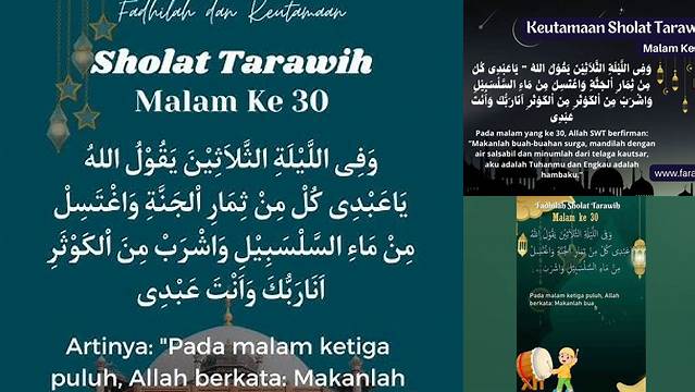 Panduan Lengkap Mendapatkan Fadhilah Tarawih Malam ke-30