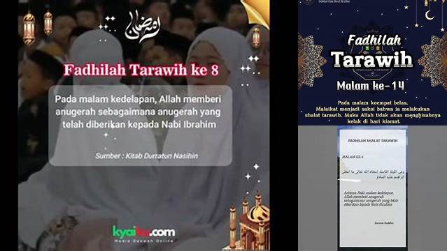 Rahasia Keutamaan Shalat Tarawih Malam ke-8