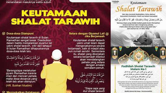 Panduan Mendapatkan Keutamaan Shalat Tarawih dari Hadits