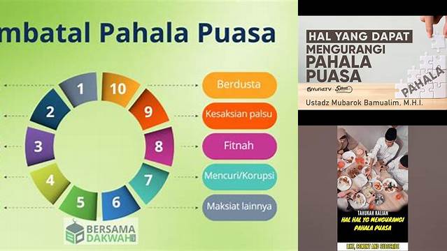 Hal Hal Yang Mengurangi Pahala Puasa