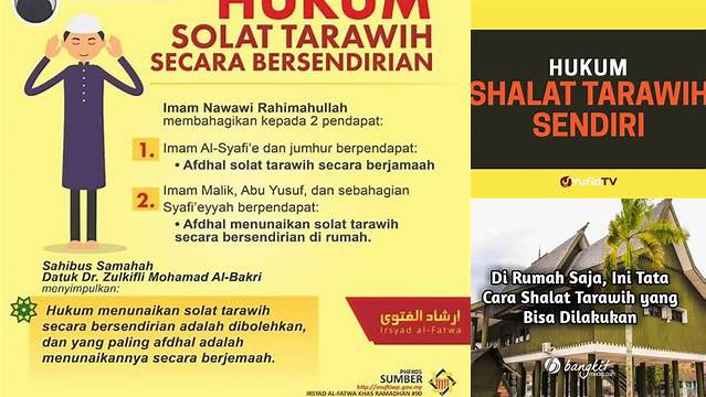 Panduan Hukum Shalat Tarawih di Rumah, Tingkatkan Keimananmu!