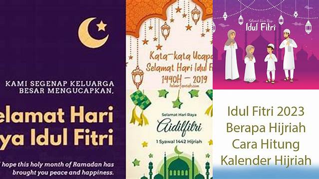 Idul Fitri Tahun Ini Berapa Hijriah