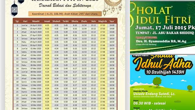 Jadwal Sholat Idul Fitri