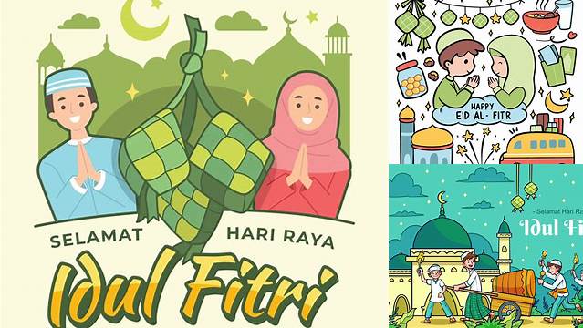 Kartun Idul Fitri Vector