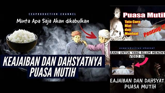 Keajaiban Puasa Mutih