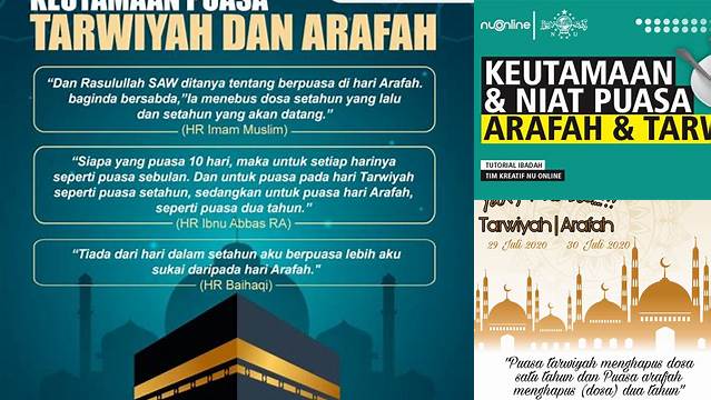 Keutamaan Puasa Tarwiyah Dan Arafah