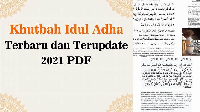 Khutbah Idul Adha Terbaik