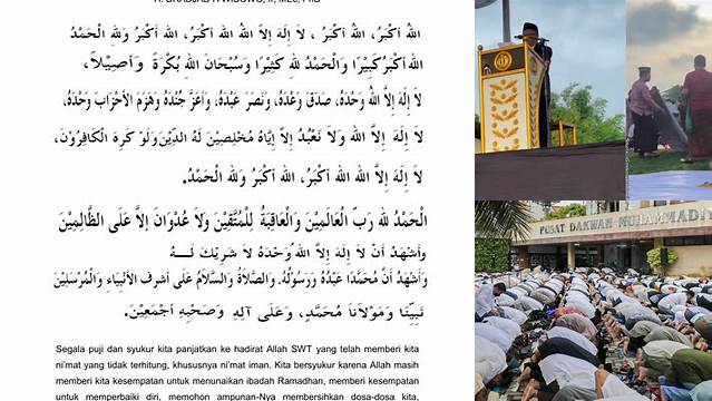 Khutbah Idul Fitri Muhammadiyah