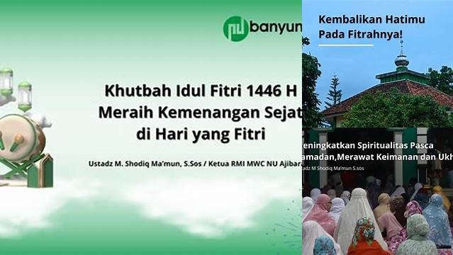 Khutbah Idul Fitri Nu