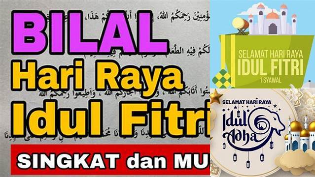 Lafadz Bilal Idul Fitri