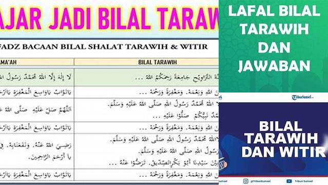 Panduan Lengkap Lafal Bilal Tarawih: Tips & Rahasia