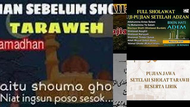 Panduan Lengkap Lirik Pujian Sebelum Sholat Tarawih