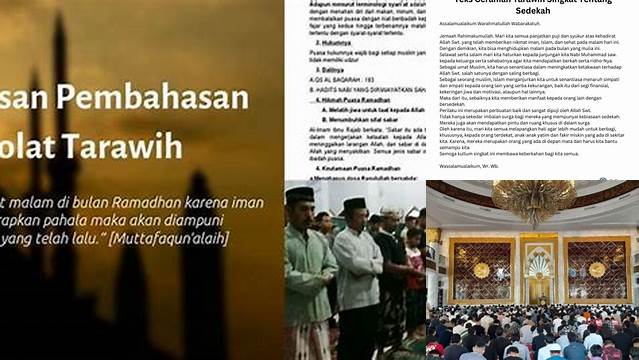 Materi Ceramah Tarawih yang Mencerahkan