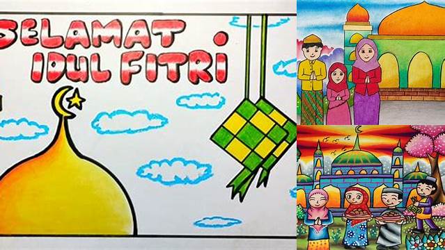 Menggambar Tema Idul Fitri