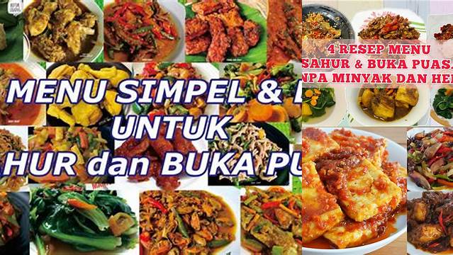 Menu Buka Puasa Dan Sahur