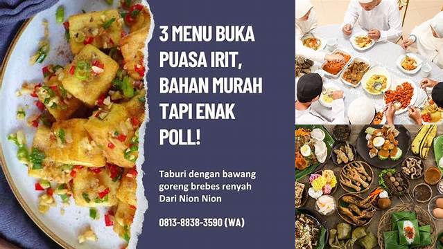 Menu Buka Puasa Irit