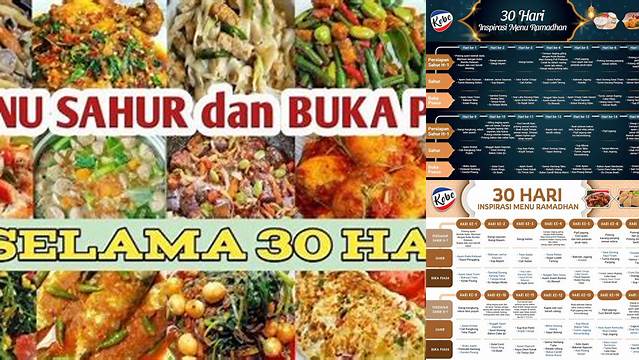 Menu Sahur Dan Buka Puasa