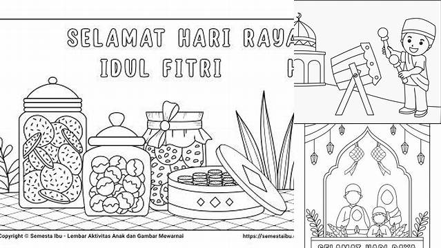 Mewarnai Tema Idul Fitri