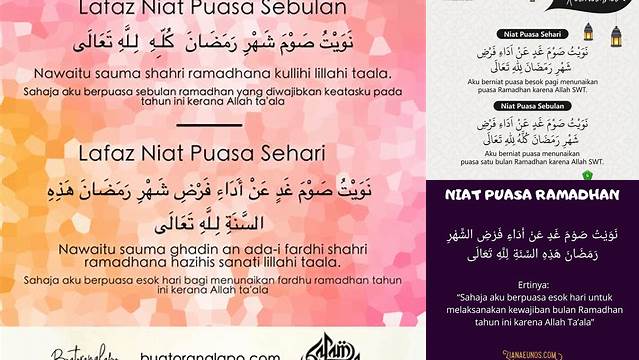 Niat Ramadhan Puasa