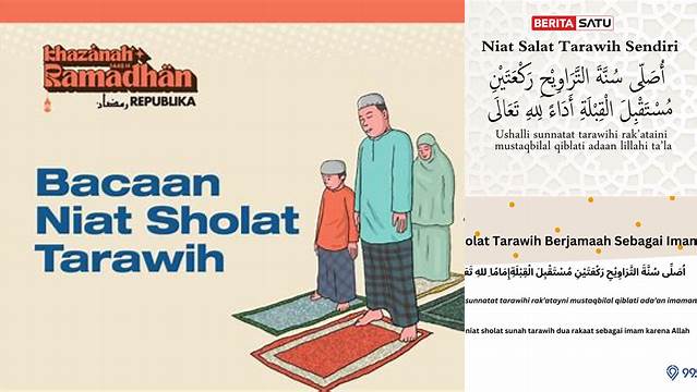 Panduan Niat Bacaan Sholat Tarawih yang Benar