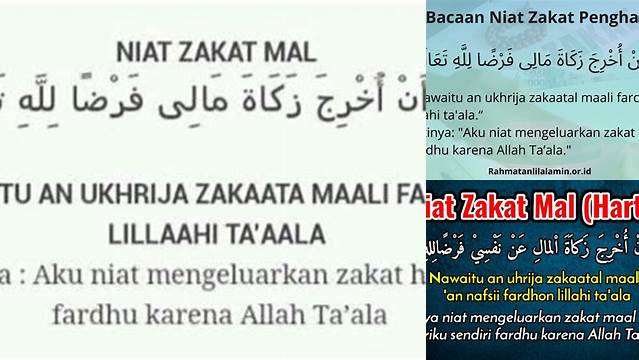 Niat Bayar Zakat Mal