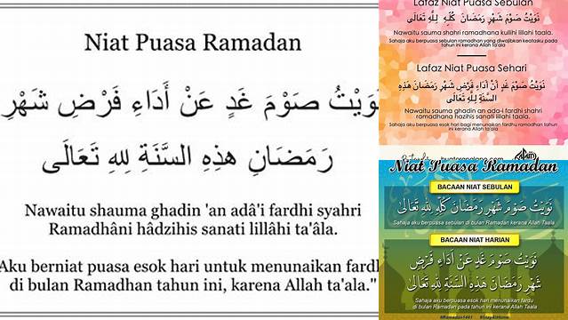 Niat Berpuasa Ramadhan