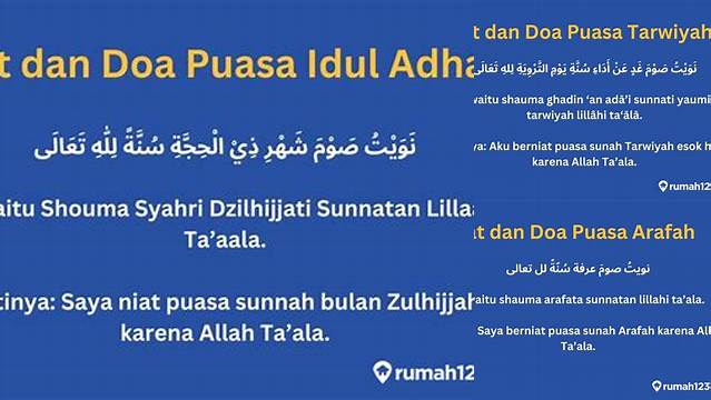 Niat Doa Puasa Idul Adha