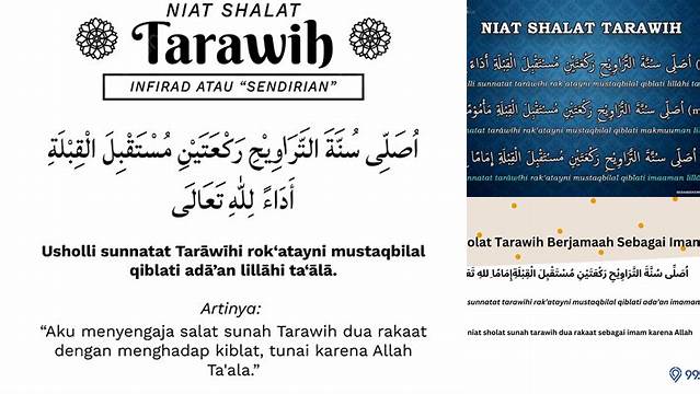 Panduan Niat Salat Tarawih: Tips, Keutamaan, dan Hal-hal yang Membatalkan