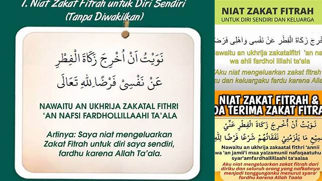 Niat Doa Zakat