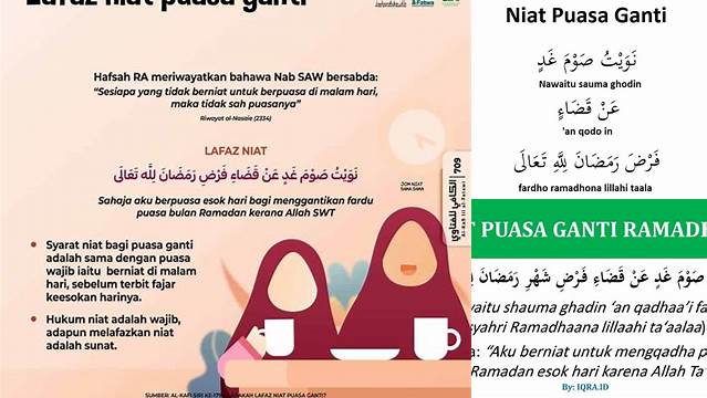 Niat Ganti Puasa