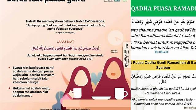 Niat Ganti Puasa Bulan Ramadhan