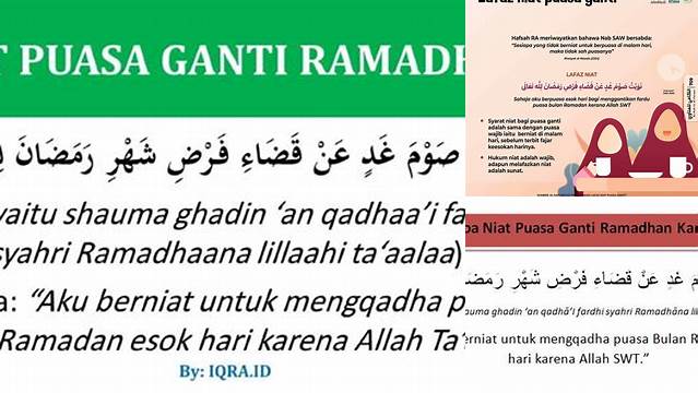 Niat Ganti Puasa Ramadhan Karena Haid