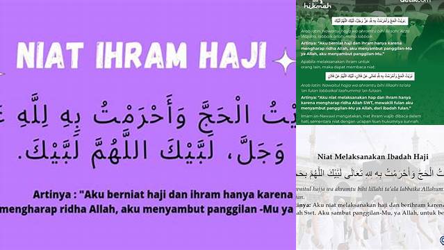 Niat Ihram Haji: Panduan Lengkap