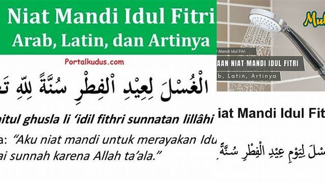 Niat Mandi Hari Raya Idul Fitri