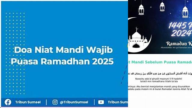 Niat Mandi Mau Puasa Ramadhan