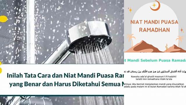 Niat Mandi Puasa Ramadhan Yang Benar